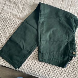 The GAP olive green straight leg pants size 10